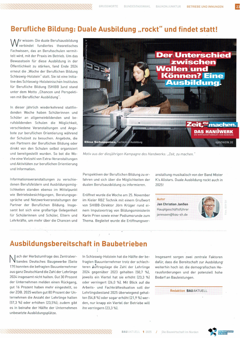 Auszeichnung Bau Aktuell 2025